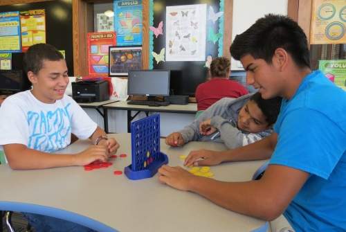 Boys playing a game 